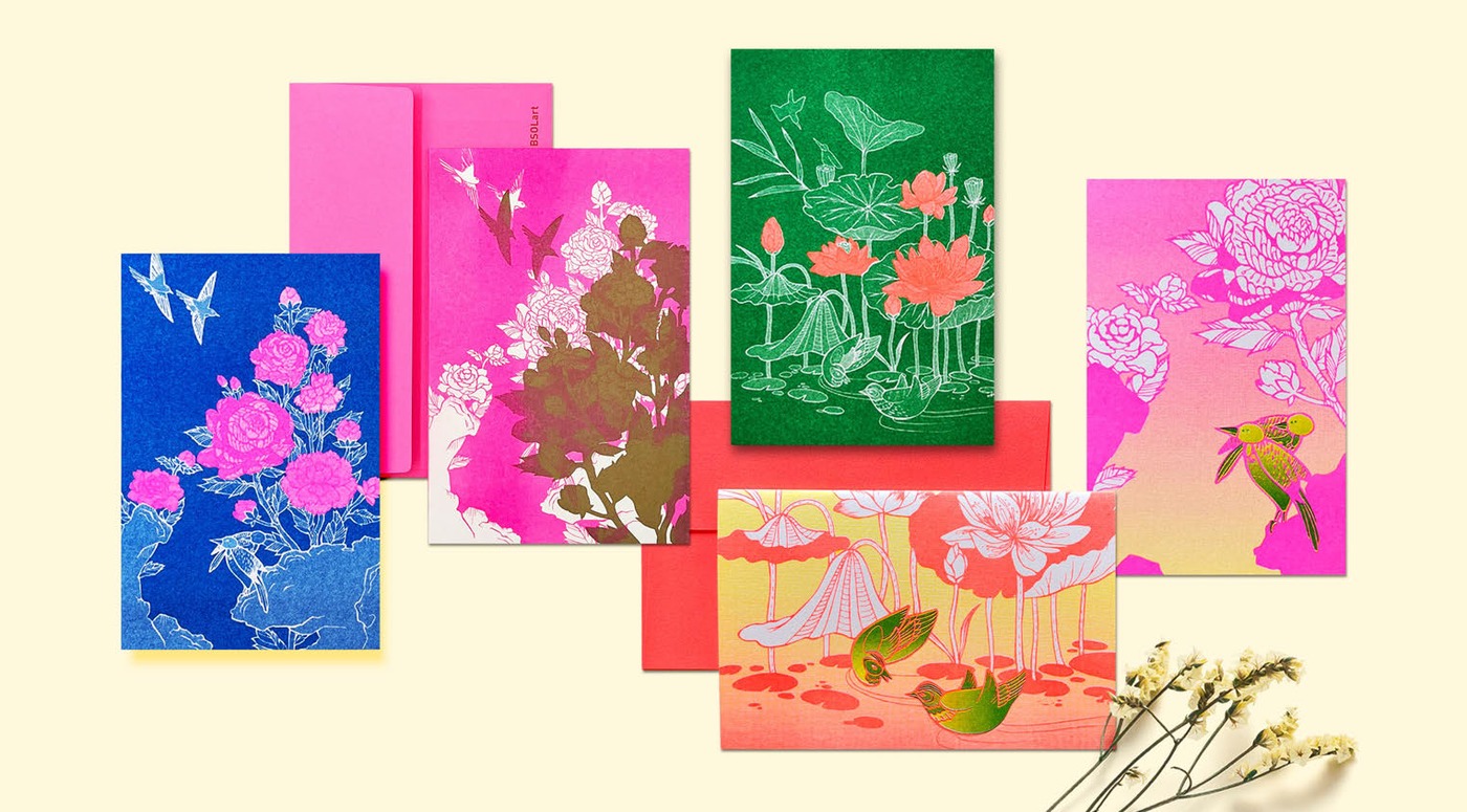 Morando and Yeonhwado risograph card series